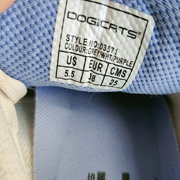 DOG & CATS Men's Gray & Purple Casual Lace-up Stylish Walking Gym Shoes US 5.5 - Picture 7 of 7